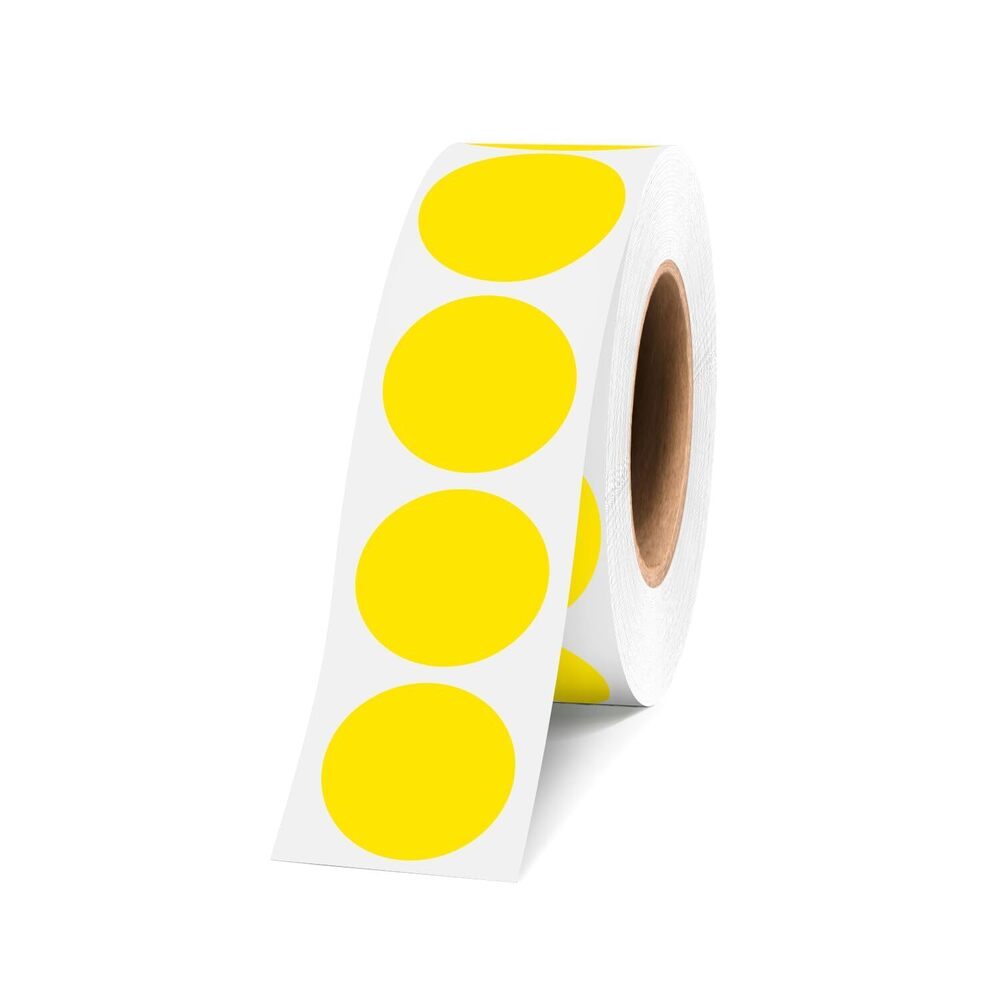 7578 500 PCS 3/4" Yellow Dot Stickers,Circle Color Coding Labels for Office